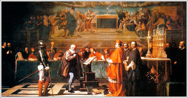 Галилей перед судом инквизиции. Картина Жозефа-Николя Робер-Флёри